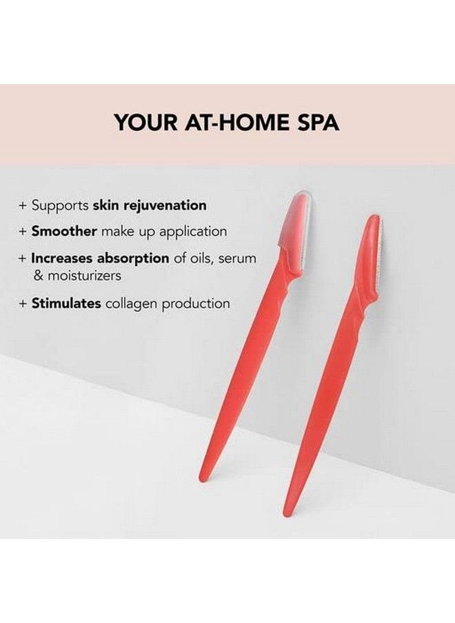 Kitsch - Dermaplaning Tool Face Razor For Women ; Eyebrow Razor & Face Shaver For Women ; Facial Hair Removal For Women ; Facial Razors For Women ; Dermaplane Razor For Women Face 12 Pc (Neon Orange) - Image 1