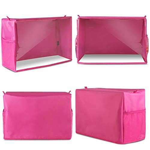 Addicted DEPO Sewing Machine Cover with Convenient Pockets - Protective Quilted Dust Cover Pro - Universal for Most Standard Singer & Brother Machines - | Rodi's (Pink-Visible) - Image 3