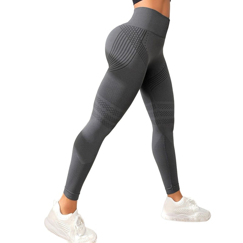 Women's High Waist Yoga Leggings with Tummy Control and Butt Lift - Image 2
