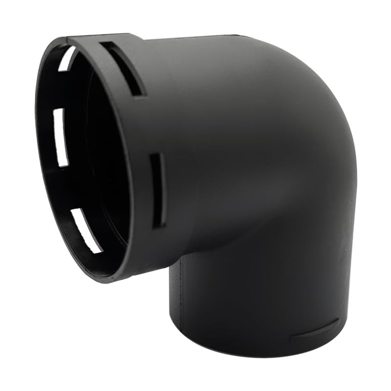 Cotonlake Diesel Air Heater Duct Connector60mm24inch LShape Elbow Ducting Pipe Outlet Connector for Diesel Air Parking Caravan HeatersBlack Plastic - Image 2