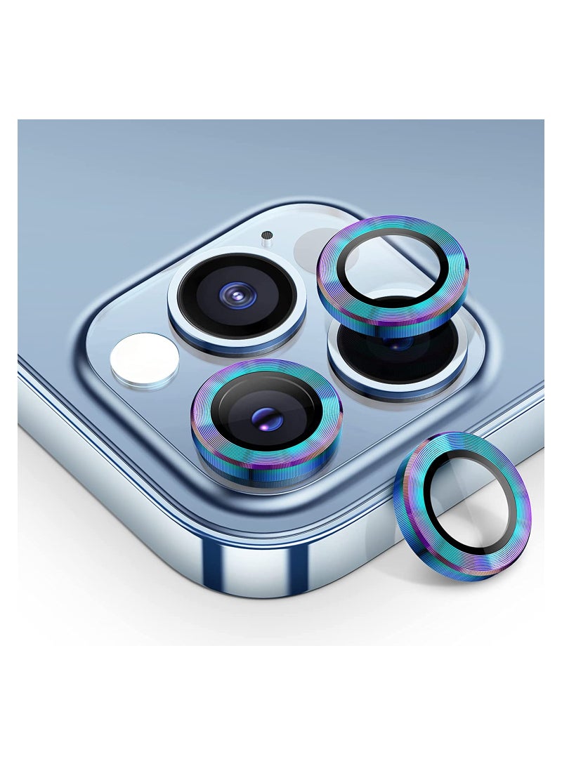 روك بو iPhone 13 Pro - iPhone 13 Pro Max واقي عدسة الكاميرا ، 9H غطاء زجاجي مقوى للكاميرا ، واقي للشاشة ، حلقة معدنية فردية لهاتف iPhone 13Pro 6.1 بوصة iPhone 13 Promax 6.7 بوصة 2021 - Image 1