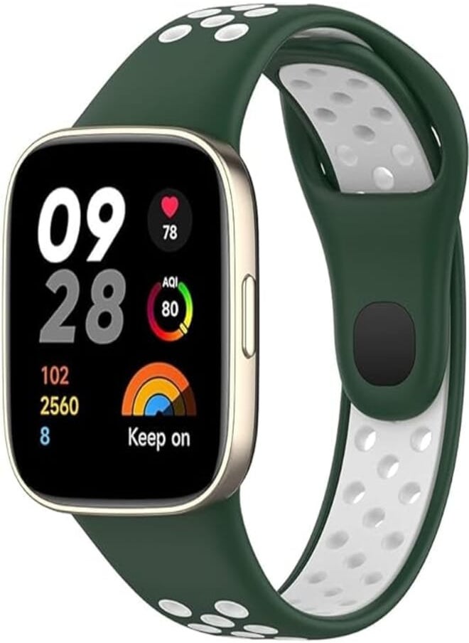 Next Next store Compatible with Xiaomi Redmi Watch 3 / Xiaomi Mi Watch Lite 3 Strap Soft Silicone Two Tone Breathable Replacement Strap 