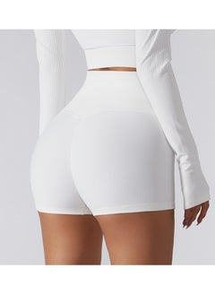 alo Yale (Alo) Yoga Shorts for Women, Knitted, Quick-Dry, Breathable, Fitness, Sports, High-Waisted, Tight Pants, Three-Minute Quick-Dry Hot Pants  - Image 2
