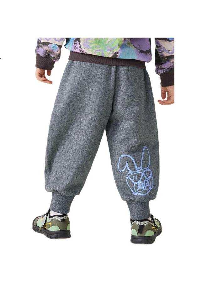 Mqdmini Girls' Pants, Children'S Sweatpants, Loose-Fitting Knit Trousers For Little Girls, Rabbit Graffiti Pants - Image 2