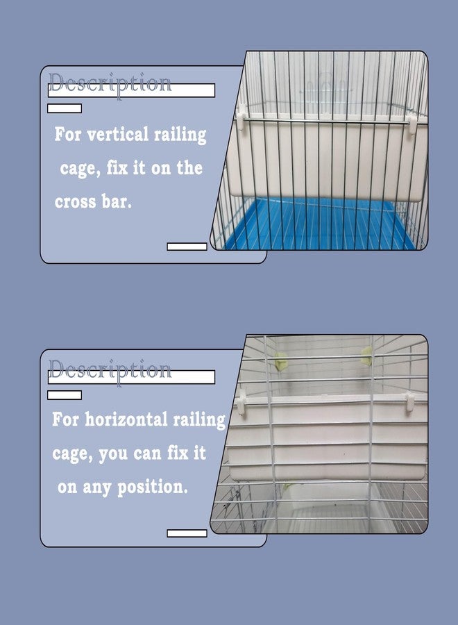 IBWell 4 Pack Bird Feeder for Cage Bird Food Bowl Parakeet Feeder Bird Water Parrot Feeder - Image 3
