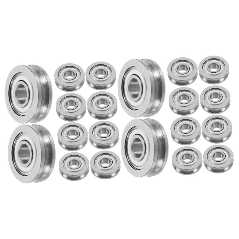 ULTECHNOVO 20pcs Printer U-Shaped Groove Pulley Wheel Bearing Accessory for Accurate Printing Compatible Printer Models - Image 1