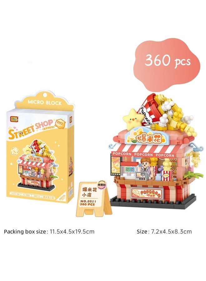 Loz Popcorn Store Building Blocks,Mini Blocks Toys For Kids, Popcorn Shop Building Block Sets,360 Pcs,Pretend Play Store,Bricks Kit For Party Favors,Birthday Gifts,Play Popcorn Shop Toy,Gift For Boys Girls - Image 2