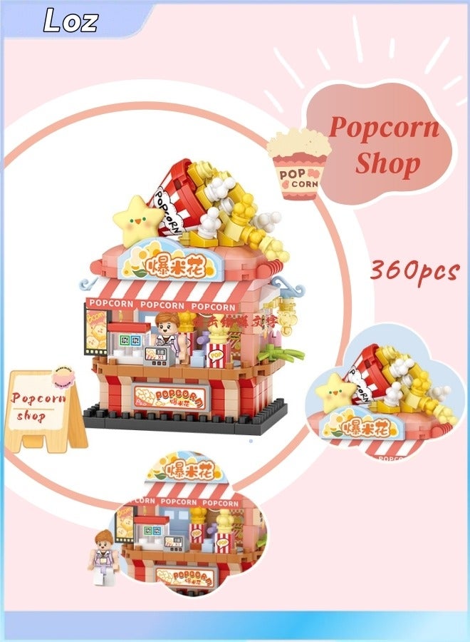 Loz Popcorn Store Building Blocks,Mini Blocks Toys For Kids, Popcorn Shop Building Block Sets,360 Pcs,Pretend Play Store,Bricks Kit For Party Favors,Birthday Gifts,Play Popcorn Shop Toy,Gift For Boys Girls - Image 1