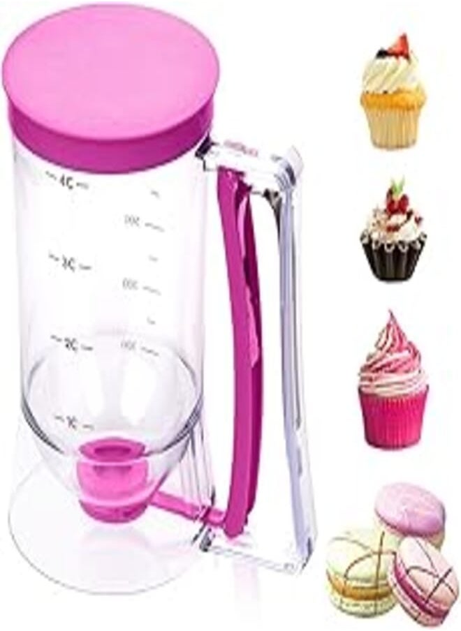 GerTong - GerTong Pancake Batter Dispenser 900ml Cake Batter Dispenser Kitchen Baking Tool for Cupcakes, Waffles, Muffin, Mix Crepes, Cake, and Any Baked Goods (Batter Dispenser) - Image 1