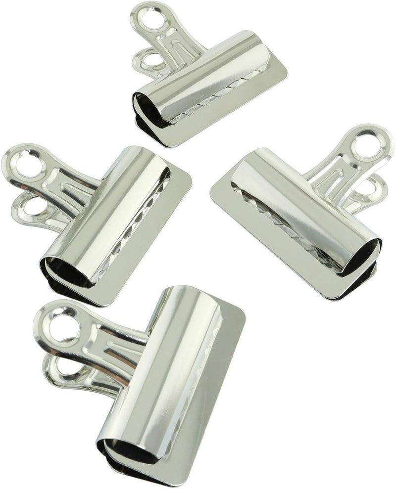 Longdex Bulldog Clip 4PCS 75mm/3Inch Alloy Bulldog Grip Clip for Photos Maps Papers Bills - Image 1