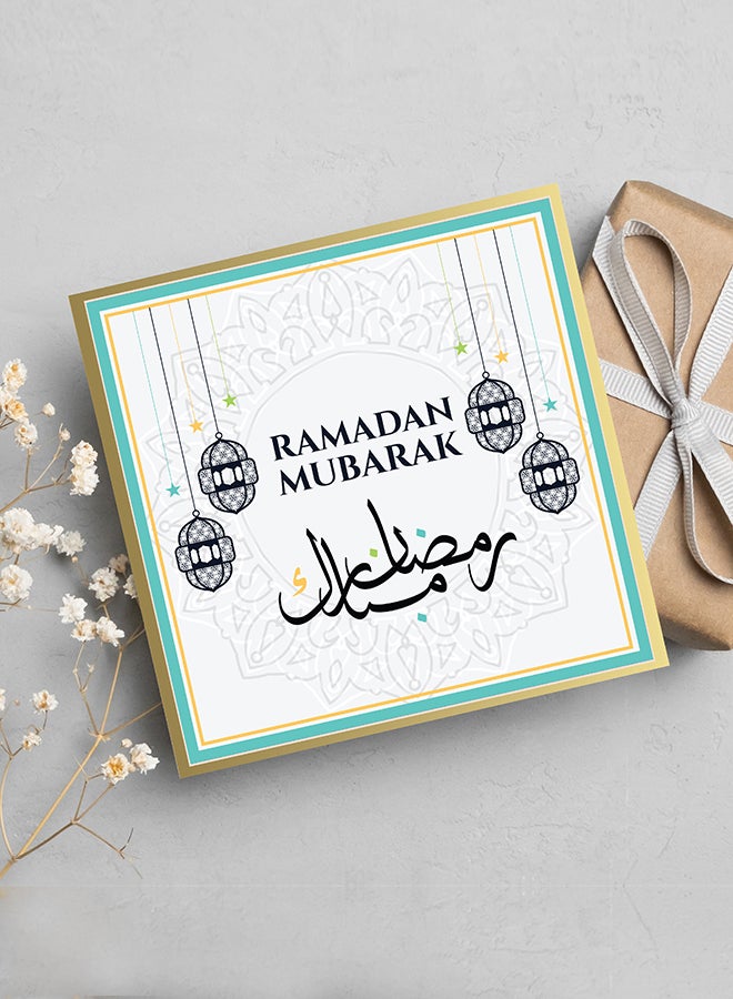 Share the Love Ramadan Mubarak - 15 cm x 15 cm Square Greeting Card