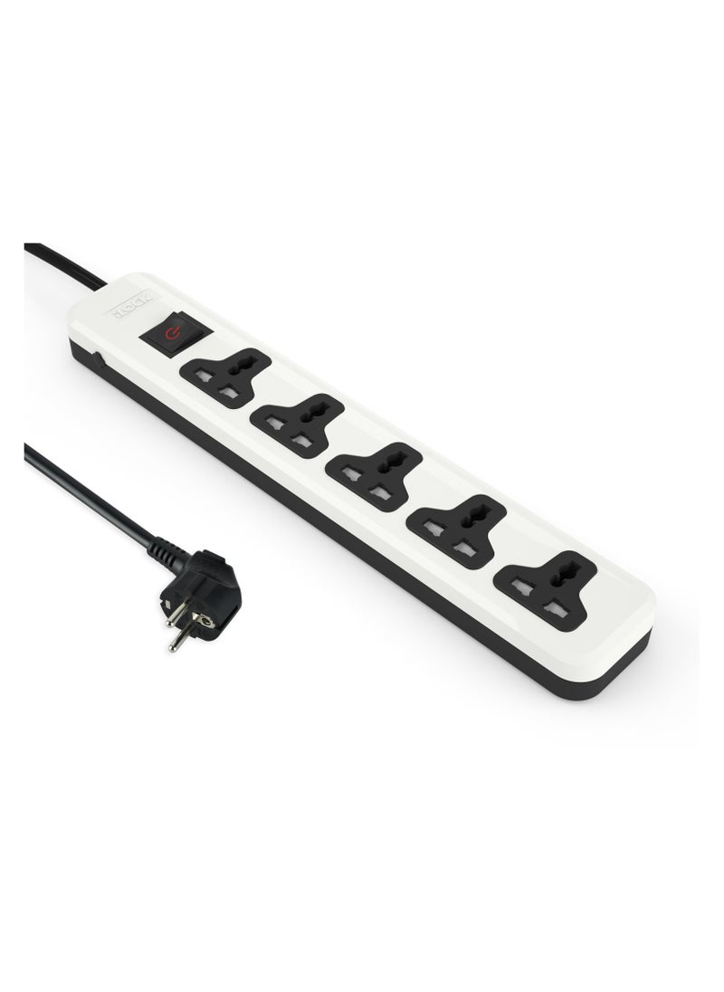 power strip 5 universal outlets without earthing - (Basic) (white) - pzsku/ZFC95342BF7D88F050A83Z/45/_/1698137605/6472e4a1-c4a8-4180-97e0-33e541e2278d