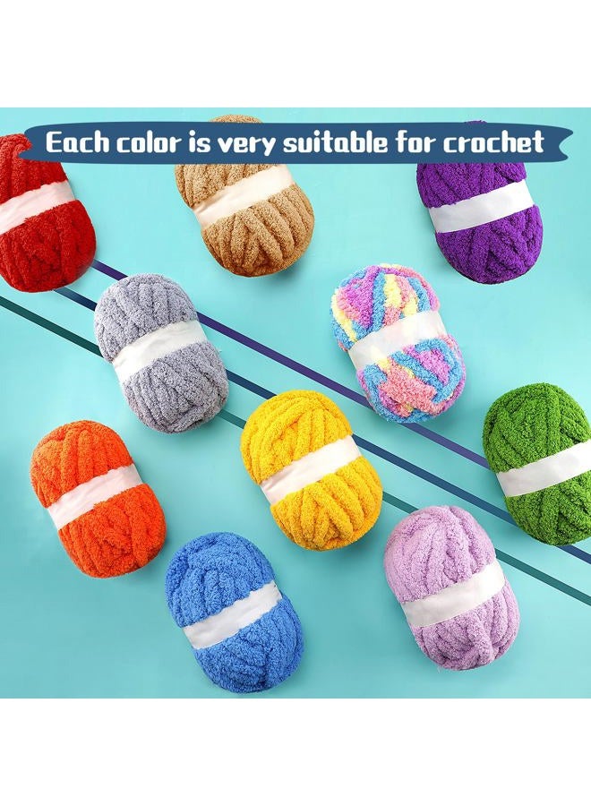 NDICANG 8 عبوات من خيوط الصوف السميك للحياكة اليدوية - خيوط بطانية شنيلي سميكة للتCrochet - خيوط ضخمة ورقيقة للتCrochet - خيوط سميكة للغاية 28.4 ياردة 7.7 أونصة لكل بكرة (وردي فاتح) - Image 5