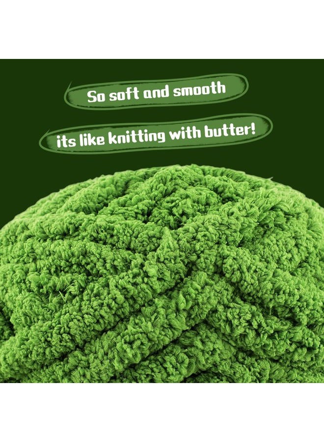 NDICANG 8 عبوات من خيوط الصوف السميك للحياكة اليدوية - خيوط بطانية شنيلي سميكة للتCrochet - خيوط ضخمة ورقيقة للتCrochet - خيوط سميكة للغاية 28.4 ياردة 7.7 أونصة لكل بكرة (وردي فاتح) - Image 4
