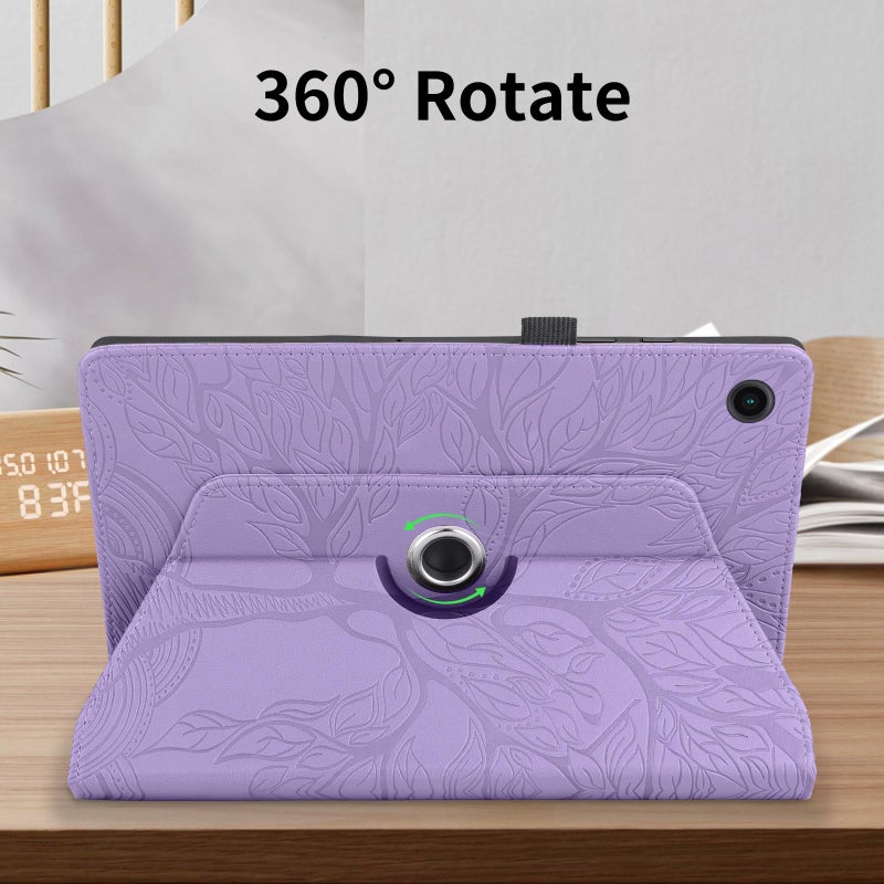 TIPOYOROO Rotating Case for Samsung Galaxy Tab A9 Plus 2023 PU Leather Cover Lightweight Flip Stand Shell with Pen Holder for Galaxy Tab A9+ 11 inch 2023 Release-Purple - Image 2