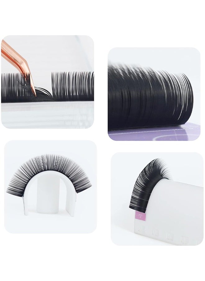 ANNAFRIS - Professional 16 Rows Classic Eyelash Extension Matte Black Individual False Eye Lashes Extension Salon Use Natural Soft Eyelashes (0.05 C, 15mm) - Image 1