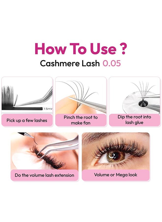 ANNAFRIS - Professional 16 Rows Classic Eyelash Extension Matte Black Individual False Eye Lashes Extension Salon Use Natural Soft Eyelashes (0.05 C, 15mm) - Image 1