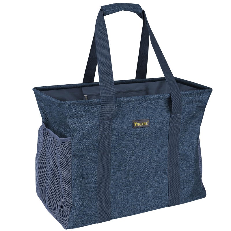 BALEINE Extra Large Utility Tote Bag with Wire Frame for Storage Blue 165x14x10