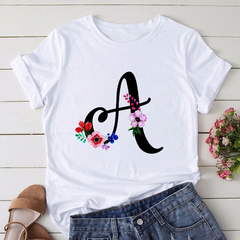 [Hair On The Day] T-Shirt Women'S Short-Sleeved Printed Butterfly Letter Large Size T-Shirt 26 English Women'S Wear - Image 3