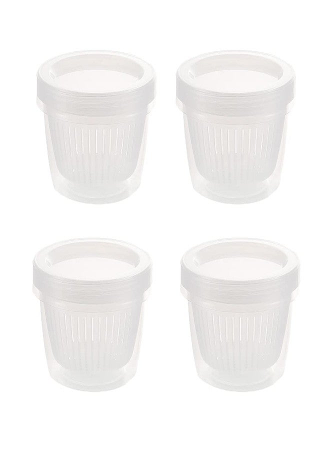 UtySty 4 Pack Onion Keeper Onion Saver Storage Container 2 Layer with Strainer Odor-Free 0.5L Holder Organizer for Refrigerator Chopped Ginger Garlic Fridge Berry Blueberries Tomato Avocado Lemon - Image 1