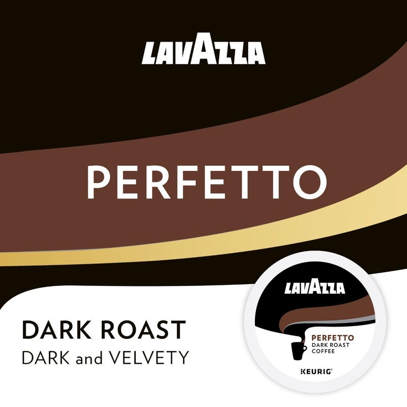 Lavazza Perfetto Single-Serve Coffee K-CupÂ® Pods for KeurigÂ® Brewer, 22 Count, Full-bodied dark roast with bold, dark flavor and notes of caramel, 100% Arabica - Image 3
