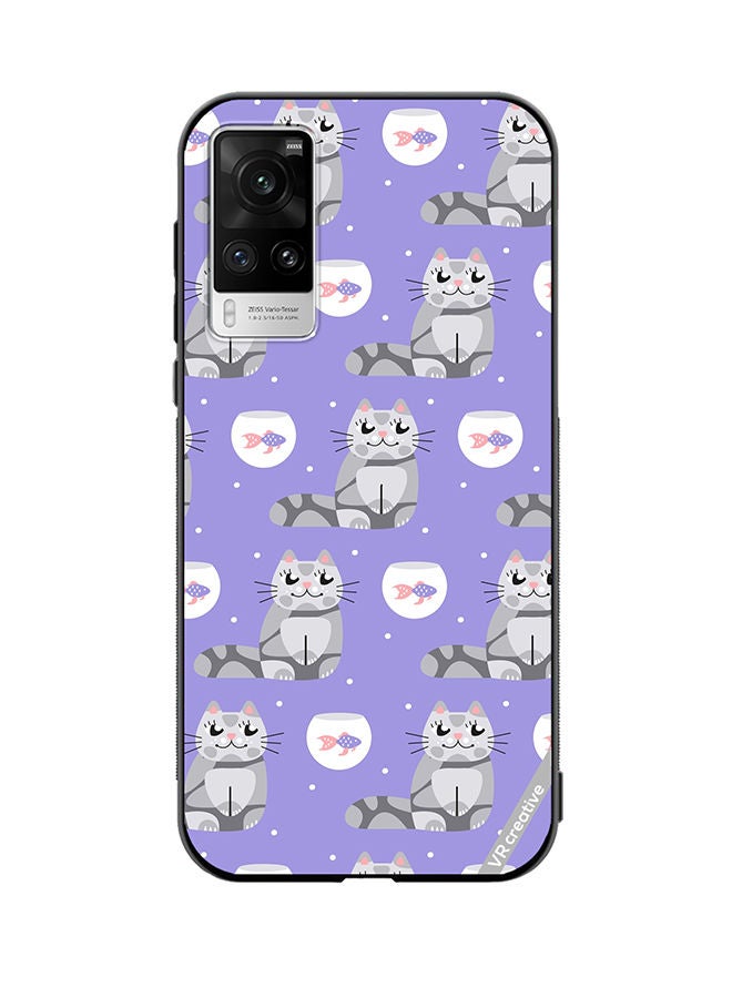 VR CREATIVE Protective Case Cover For Vivo X60 Pro Aquarium On Gently Lilac Speckled Design Multicolour - Image 1