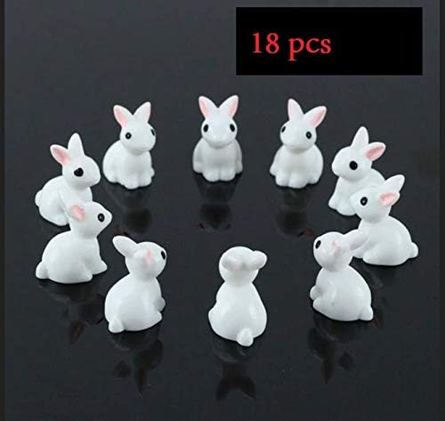 Chocozone Pack of 20 Cute Rabbit Miniatures Garden Decoration Items Garden Decor - 2.5cm - Image 5
