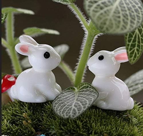 Chocozone Pack of 20 Cute Rabbit Miniatures Garden Decoration Items Garden Decor - 2.5cm - Image 2