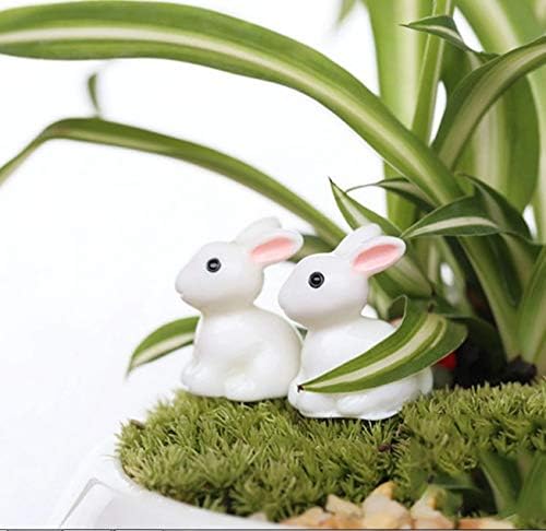Chocozone Pack of 20 Cute Rabbit Miniatures Garden Decoration Items Garden Decor - 2.5cm - Image 3