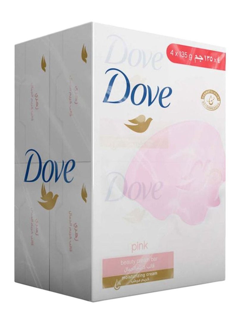 Dove Pack of 4 Pink Beauty Cream Bar 135g - Image 4