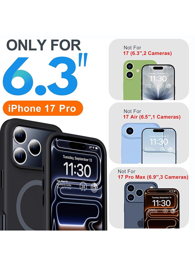O Ozone Magnetic Silicone Case For iPhone 17 Pro|Compatible with MagSafe | Anti-Scratch Microfiber Lining Phone Cover with Camera Lens Protection - Dark Blue - Image 3