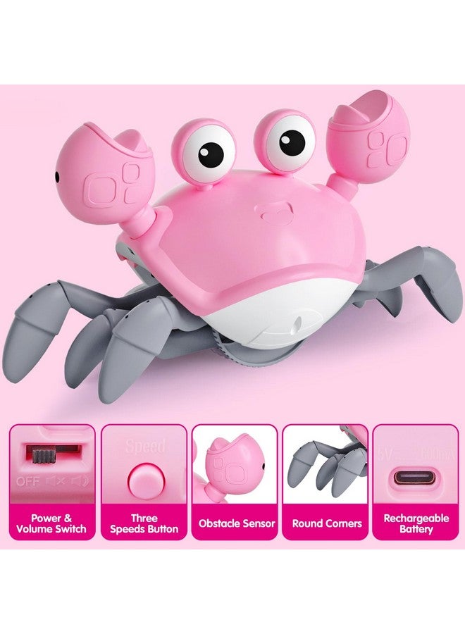Dreampark Baby Girl Toys Toddler Gifts: Tummy Time Crawling Crab Baby Toys 6 7 8 9 10 11 12 6-12 9-12 12-18 Months Infant Toddlers Age 1-2 Montessori Musical Toys 1 2 3 Year Old Girls 1St First Birthday Gift - Image 5