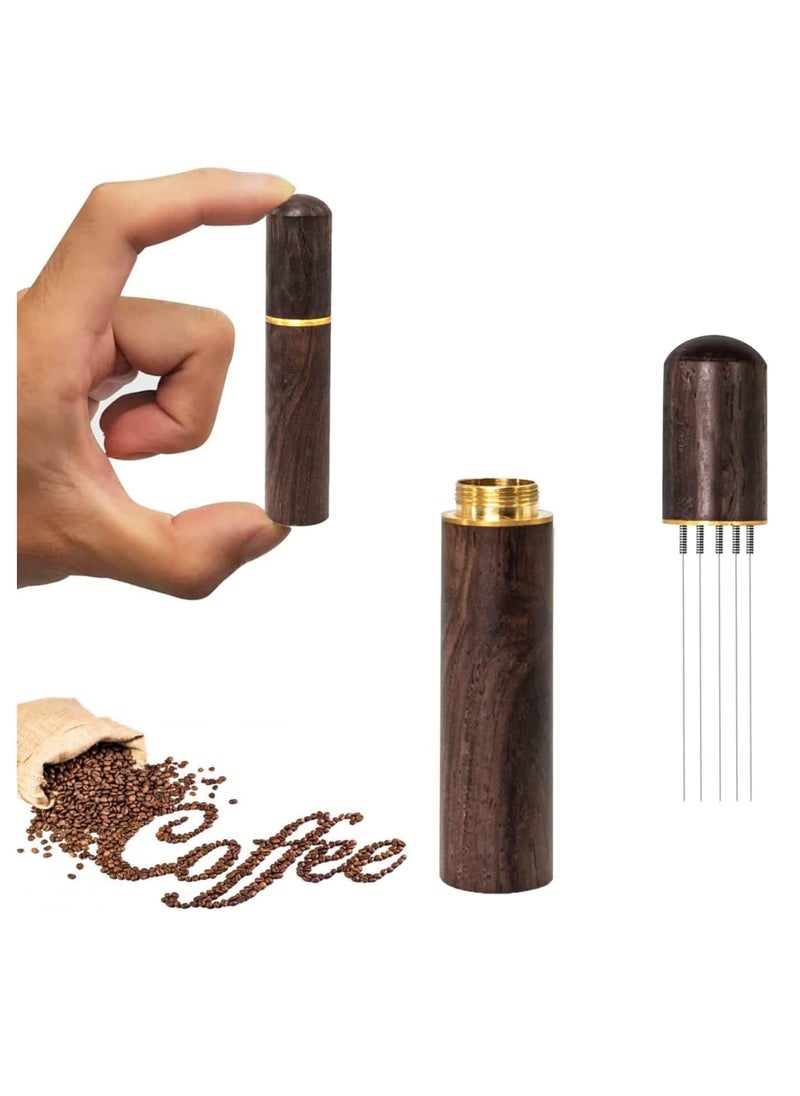 Bolivia's Bolivia's Espresso Coffee Stirrer, Professional Coffee Stirring WDT Tool for Espresso Distribution, Hand Tampers Stirring Tool Natural Wood Handle Needle Type Distributor (Dark Wood Color)  - Image 1