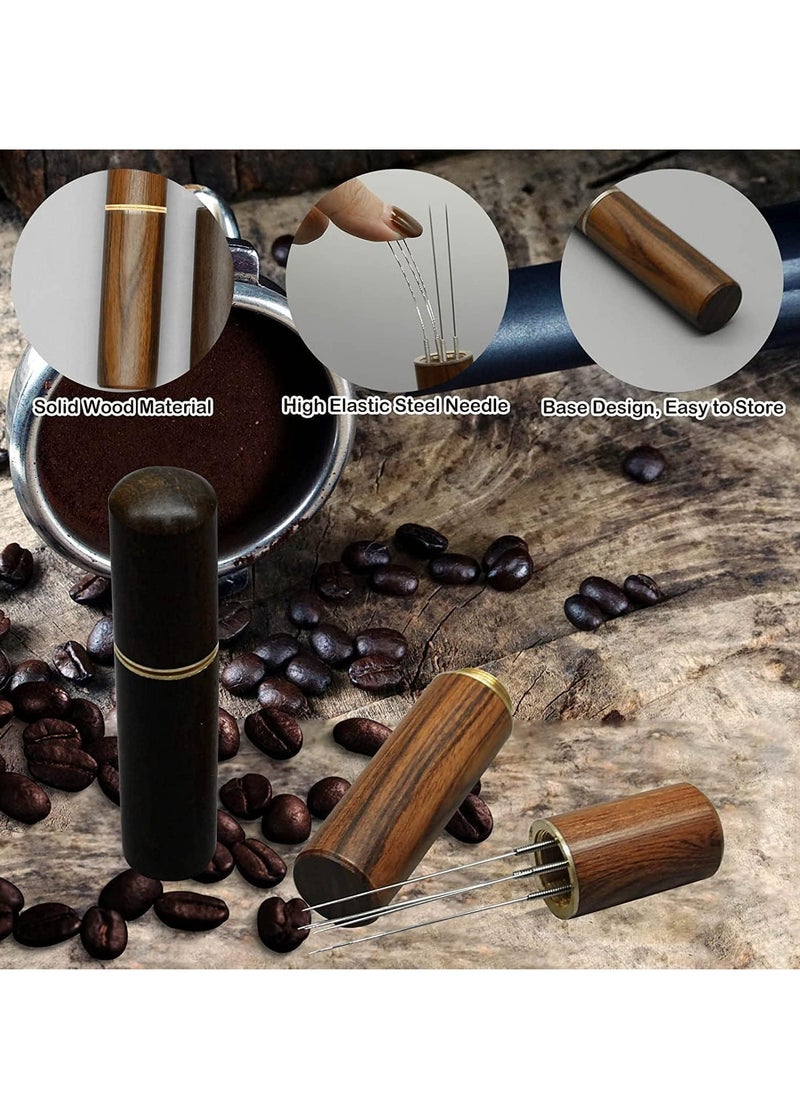 Bolivia's Bolivia's Espresso Coffee Stirrer, Professional Coffee Stirring WDT Tool for Espresso Distribution, Hand Tampers Stirring Tool Natural Wood Handle Needle Type Distributor (Dark Wood Color)  - Image 5