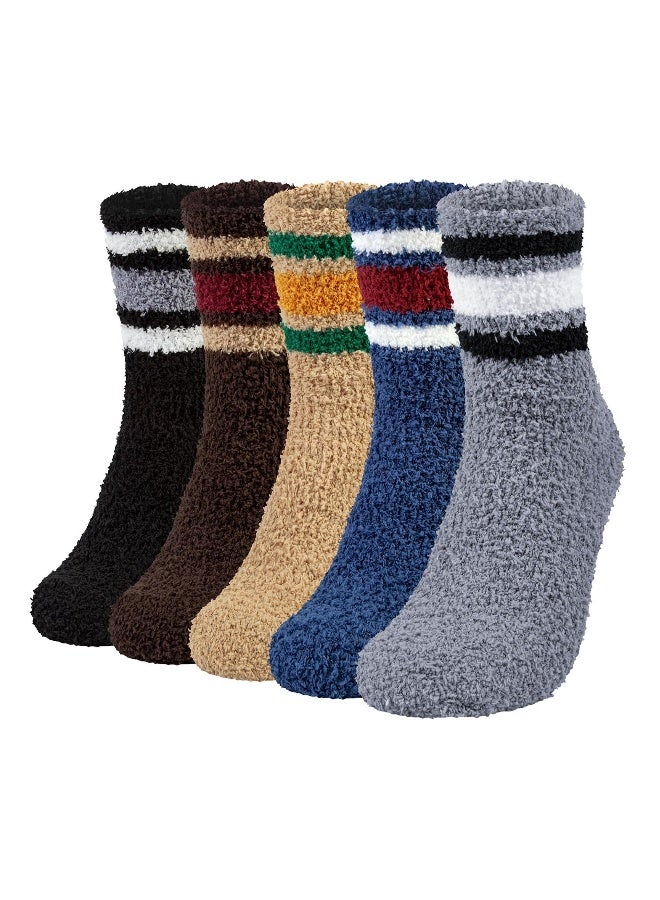 Generic 5 Pairs Mens Fluffy Socks Winter Thick Thermal Sock Warm Home Slipper Bed Socks - Gifts for Men Women  - Image 1