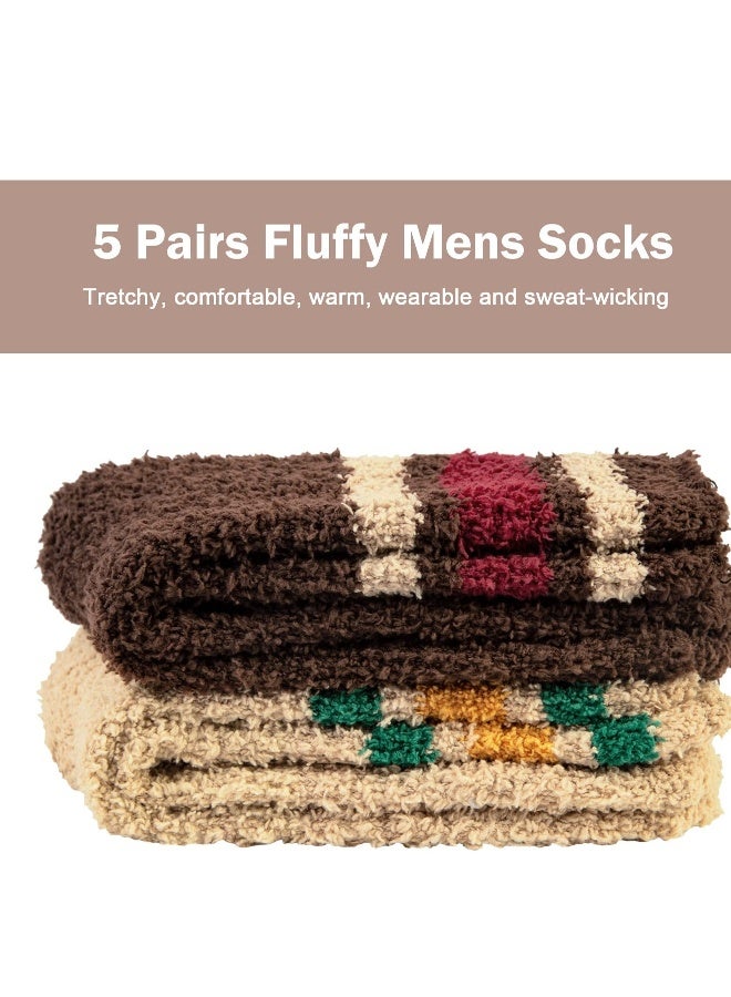 Generic 5 Pairs Mens Fluffy Socks Winter Thick Thermal Sock Warm Home Slipper Bed Socks - Gifts for Men Women  - Image 3