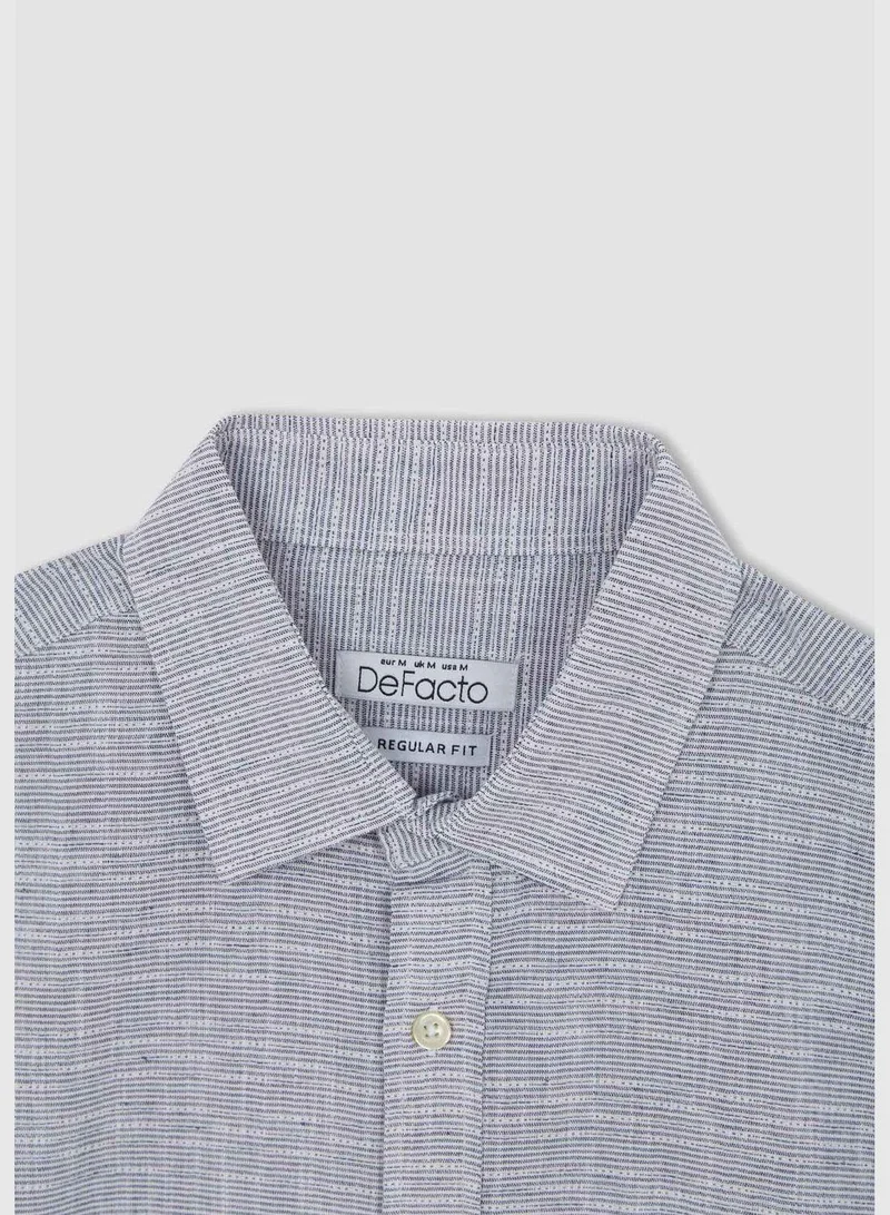 DeFacto Man Polo Neck Woven Short Sleeve Shirt