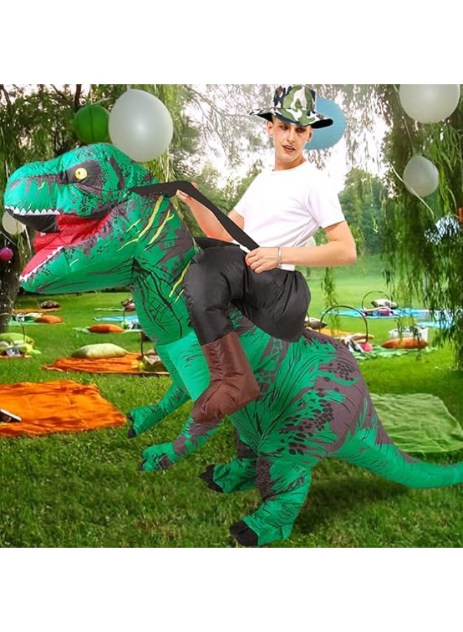 Inflatable Dinosaur Costume Adult Riding Dinosaur Suit Blow up Trex Full Body Dino Costume Halloween Cosplay Party - Image 2