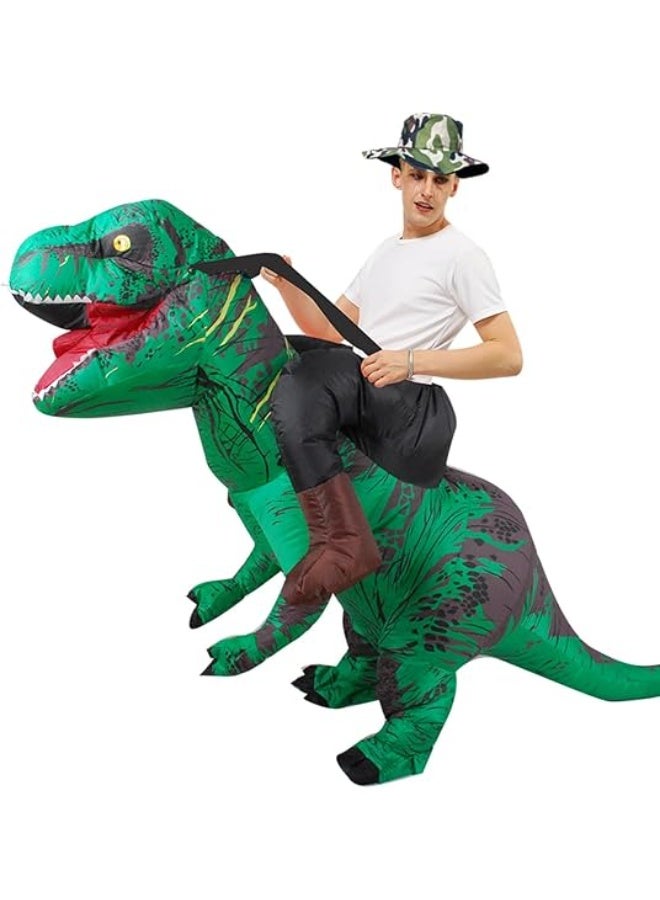 Inflatable Dinosaur Costume Adult Riding Dinosaur Suit Blow up Trex Full Body Dino Costume Halloween Cosplay Party - Image 1