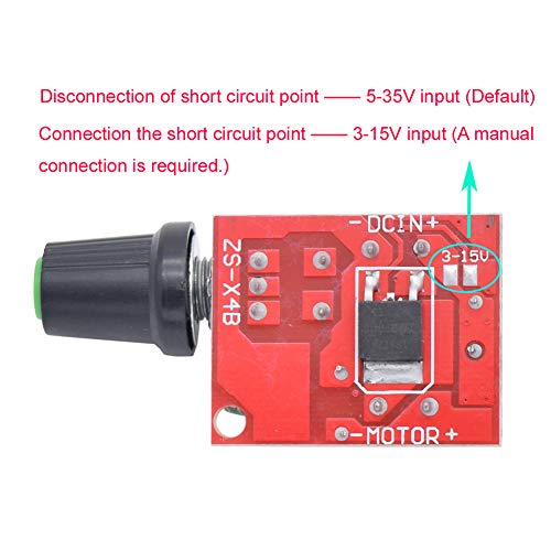 Onyehn Mini LED Dimmer 5A 90W,DC Motor PWM Speed Controller 3V 6V 12V 24V 35V Speed Control Switch(10 Pack) - Image 3