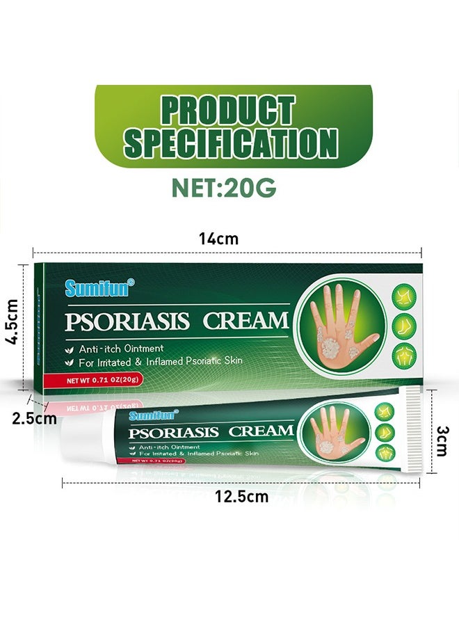 Sumifun Natural Chinese Herbal Eczema Psoriasis Creams 20g，Dermatitis and Eczema Pruritus Psoriasis Ointment,Psoriasis Creams，Psoriasis Treatment, Antibacterial Cream, for Body Itching  - Image 4