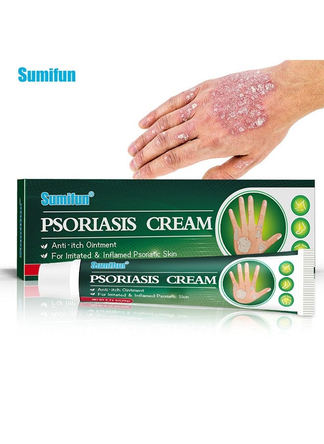 Sumifun Natural Chinese Herbal Eczema Psoriasis Creams 20g，Dermatitis and Eczema Pruritus Psoriasis Ointment,Psoriasis Creams，Psoriasis Treatment, Antibacterial Cream, for Body Itching  - Image 1