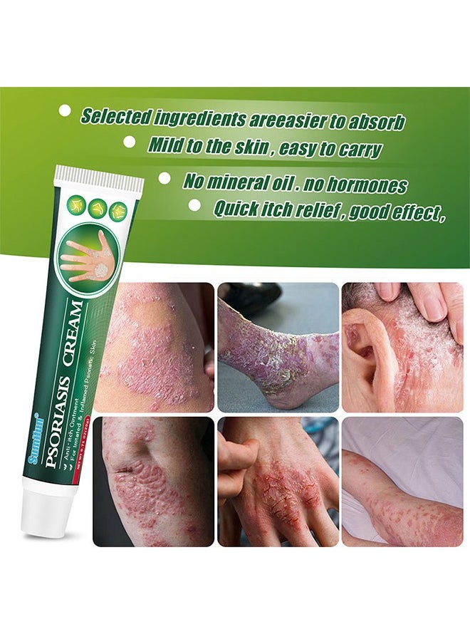 Sumifun Natural Chinese Herbal Eczema Psoriasis Creams 20g，Dermatitis and Eczema Pruritus Psoriasis Ointment,Psoriasis Creams，Psoriasis Treatment, Antibacterial Cream, for Body Itching  - Image 5