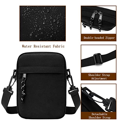 Ogetok Small Crossbody Bag Purses Mini Nylon Side Bag Shoulder Bag for Women Men, Small Cross Body Messenger Bags Travel Phone Wallet Purse Tiny Handbag - Image 3