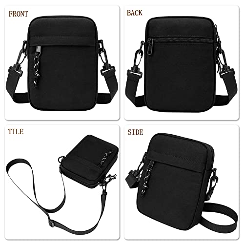 Ogetok Small Crossbody Bag Purses Mini Nylon Side Bag Shoulder Bag for Women Men, Small Cross Body Messenger Bags Travel Phone Wallet Purse Tiny Handbag - Image 5