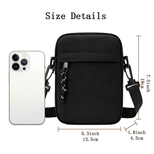 Ogetok Small Crossbody Bag Purses Mini Nylon Side Bag Shoulder Bag for Women Men, Small Cross Body Messenger Bags Travel Phone Wallet Purse Tiny Handbag - Image 2