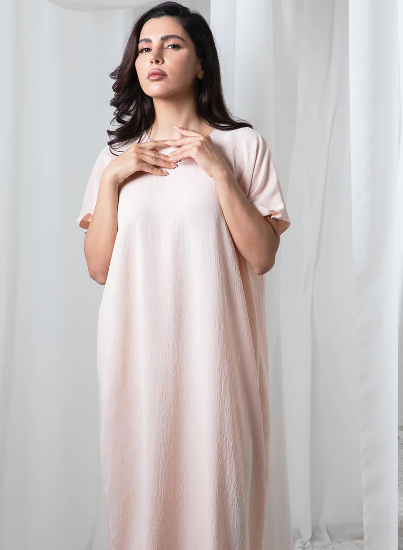 MSquare Fashion Pink CEY Fabric Inner Slip Dress for Abaya – Soft Underdress