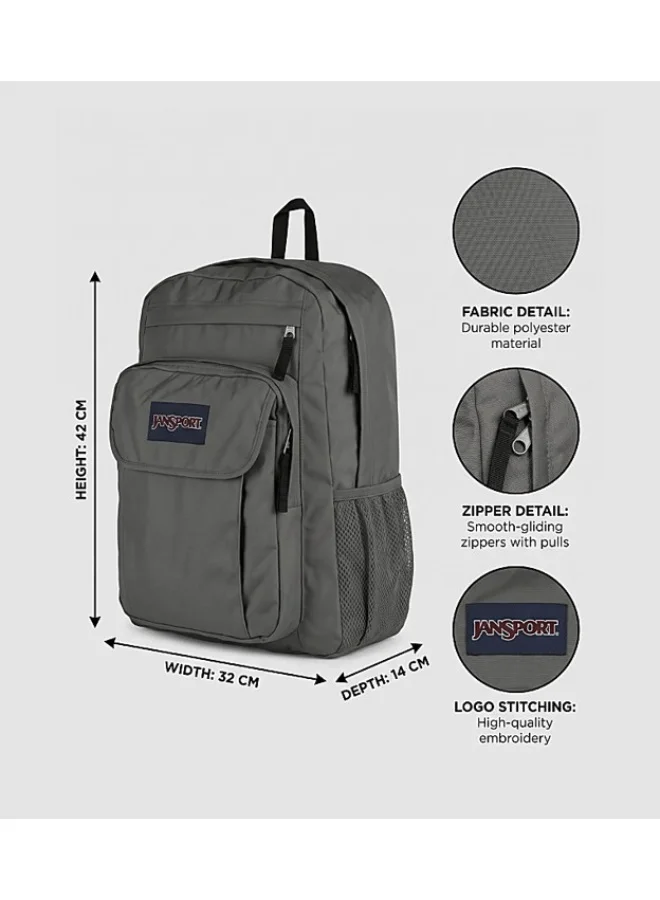 جان سبورت JanSport Union Pack Backpack, Graphite Grey, 15-Inch Laptop Sleeve, Spacious Main Compartment, Ergonomic Shoulder Straps, Water Bottle Pocket