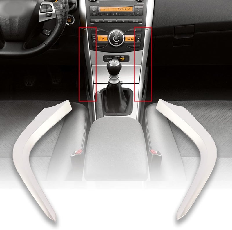 Getfarway Home & professional compatible Left & Right Lower Side Central Dashboard Cover Strip Trim 55432-02220 55433-02140 Compatible with Toyota Corolla 2010 2011 2012 2013 Dash Board Panel Strips Upgraded classic design - Image 1