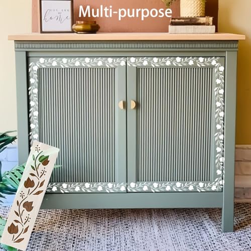 Aeenioy 12Pcs Stencil for Painting, Elegant Lace Design Templates, Reusable DIY Craft Stencils for Fabric, Wood, Canvas, Cake Decoration, Home Decor Projects, Art and Mandala Patterns - Image 3